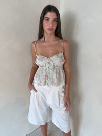 Cream Bermuda Shorts