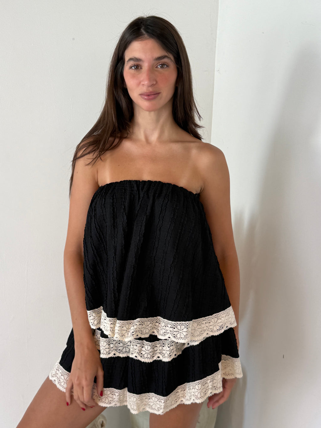 Tube Romper Lace Trim