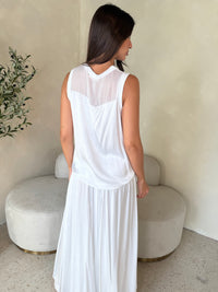 Chiffon Contrast Top & Skirt Set