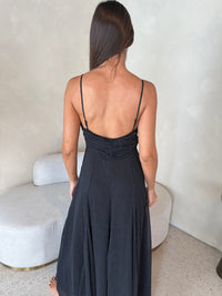 Mini Polka Dot Chiffon Maxi Dress