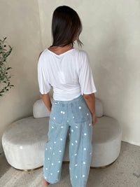 Polka Denim Barrel Jeans