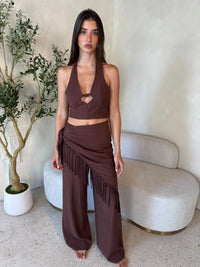 Brown Fringe 3pc Set