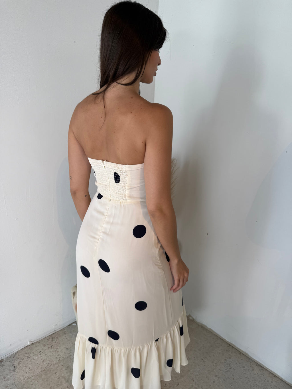 Polka Tube Maxi Dress