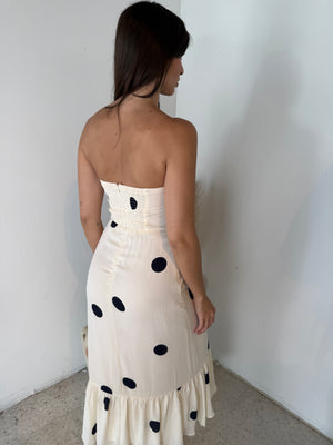 Polka Tube Maxi Dress