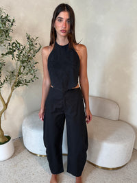 Black Barrel Pants