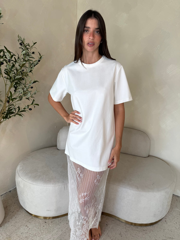Mix Style Lace Tshirt Dress
