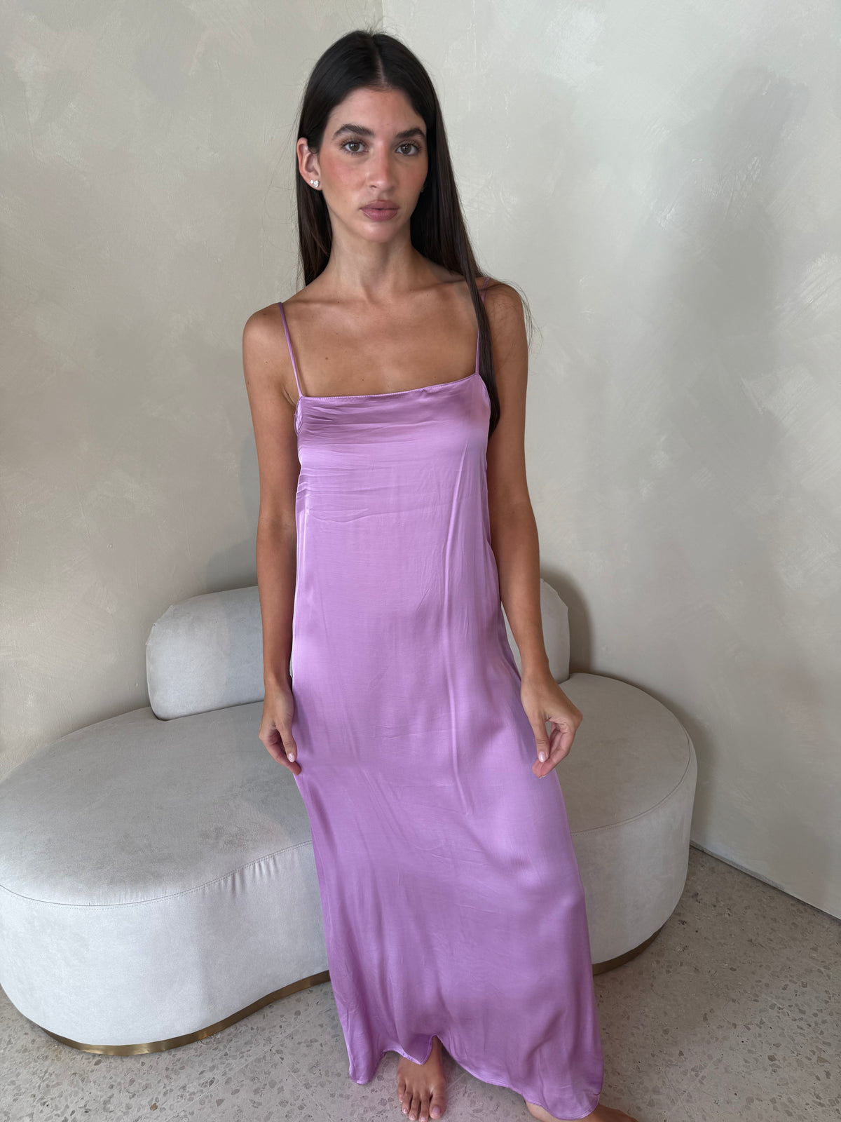 Satin Strappy Dress