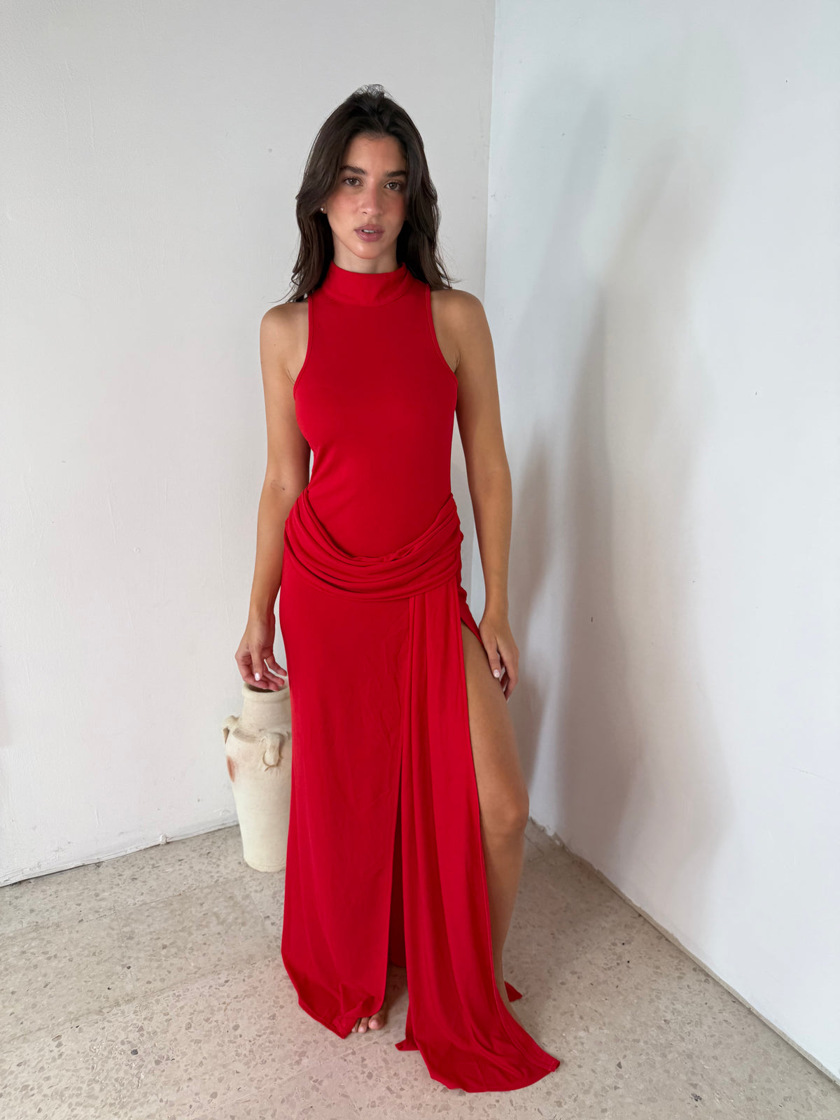 Draped Waist Dress