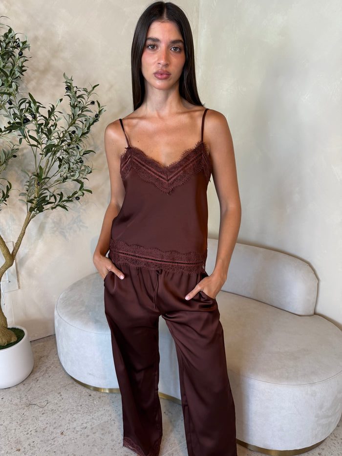 Choco Satin Set