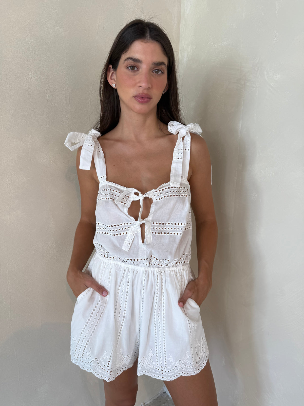 White Eyelet Romper