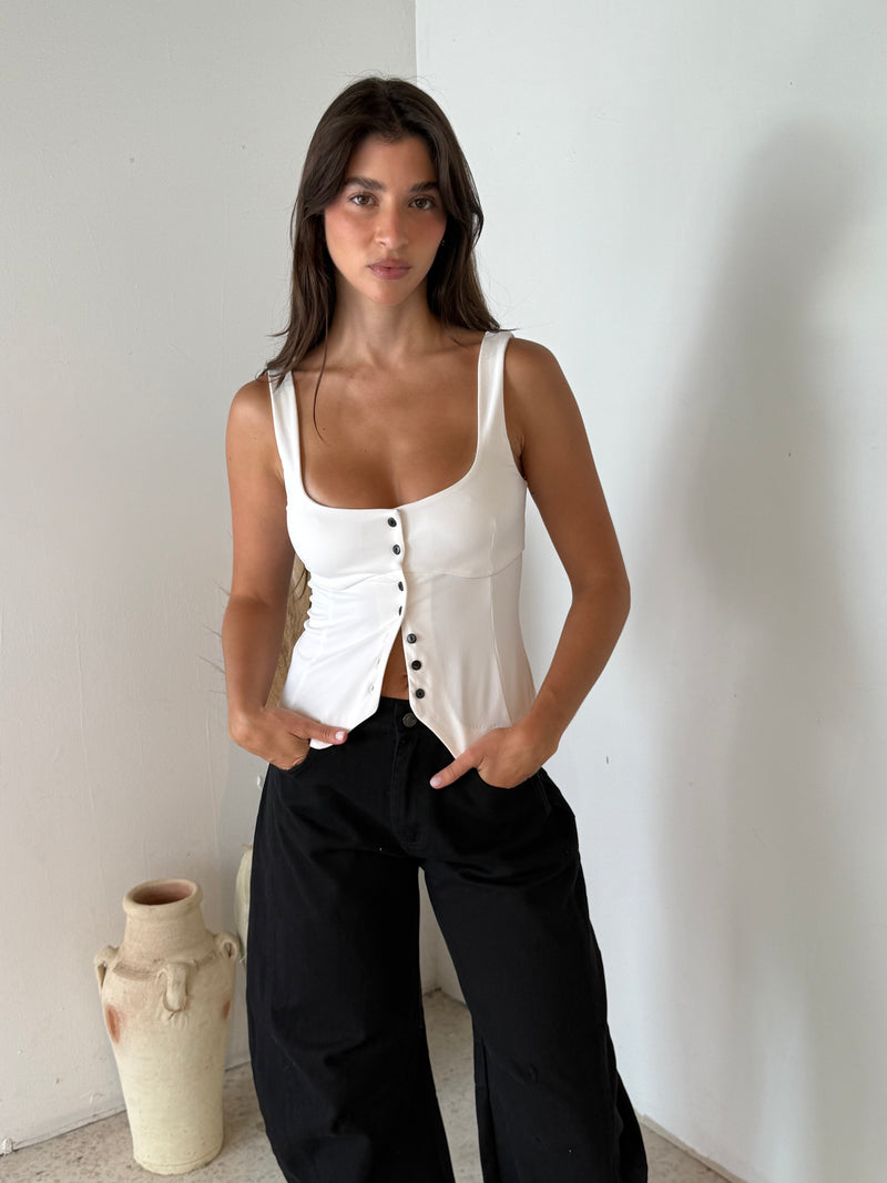 Solid Bustier Top