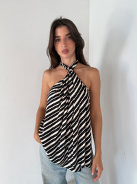 Stripe Halter Top