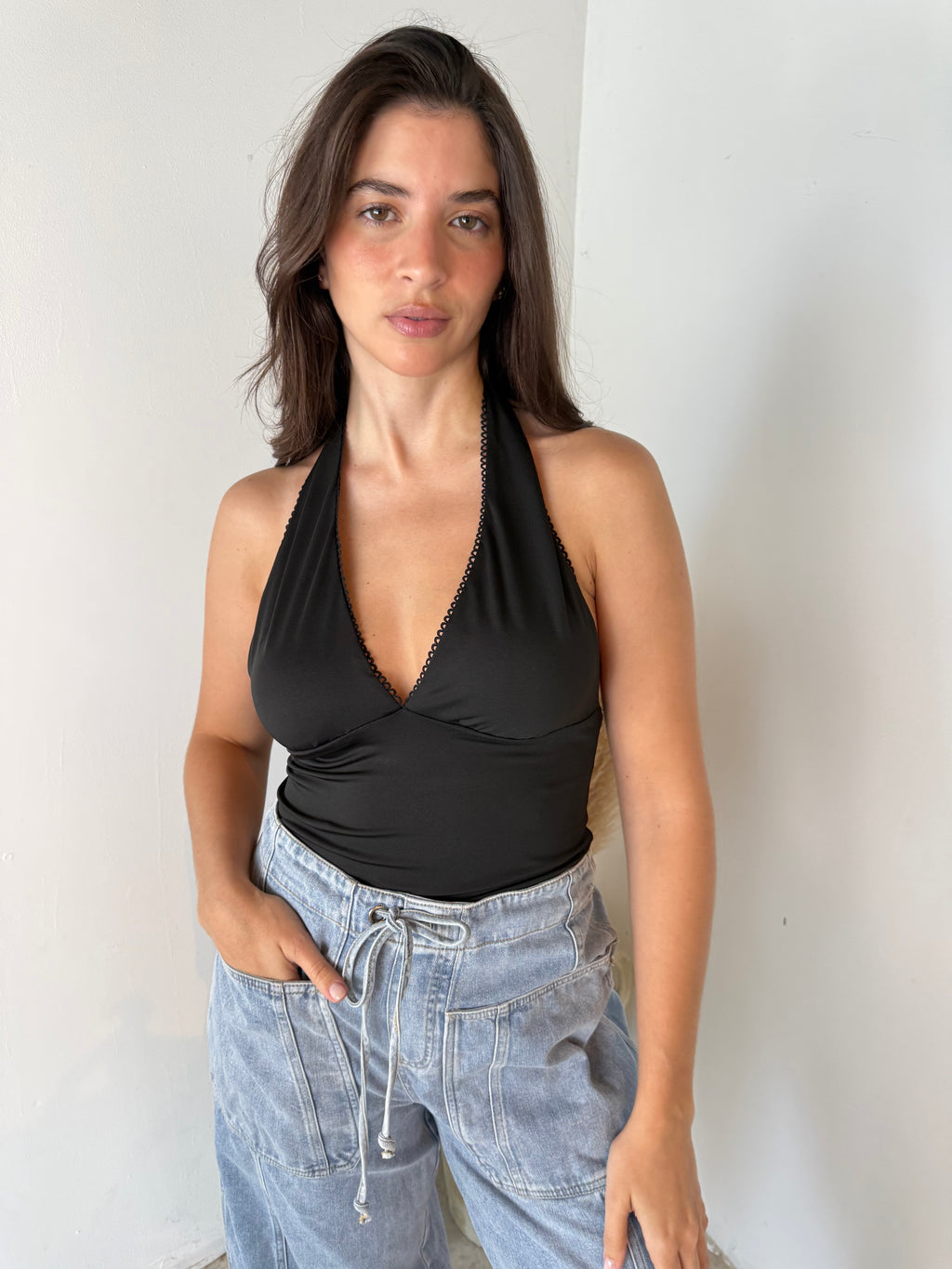 Black Halter Top