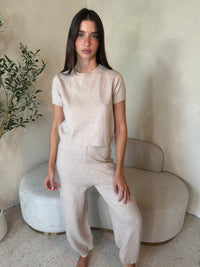 Taupe Top & Jogger Pants Set
