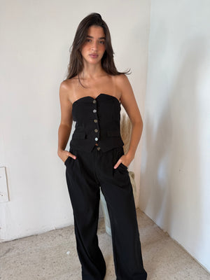 Black Tube Button Set