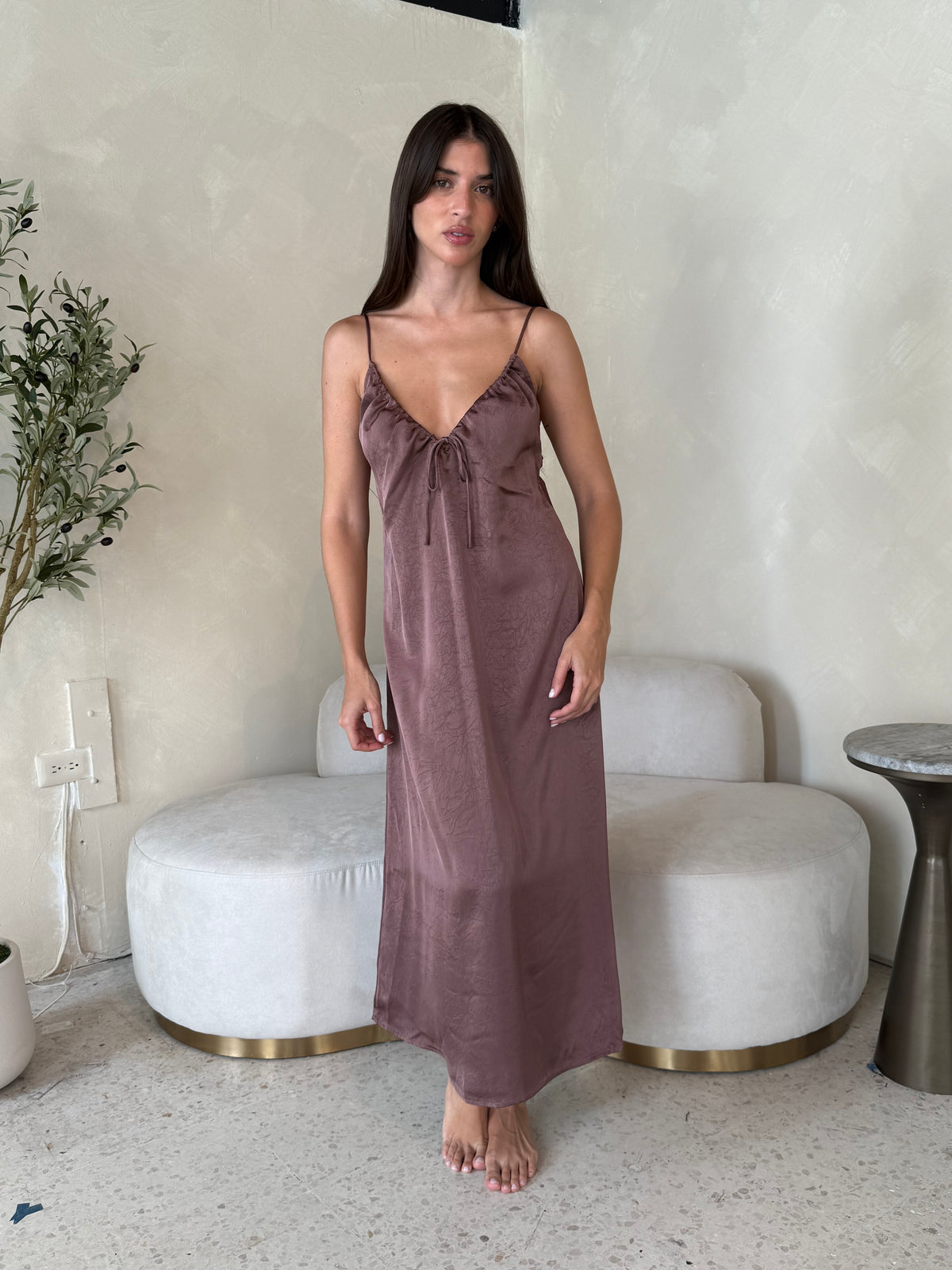 Satin Midi Dress