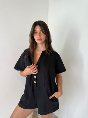 Denim SS Romper