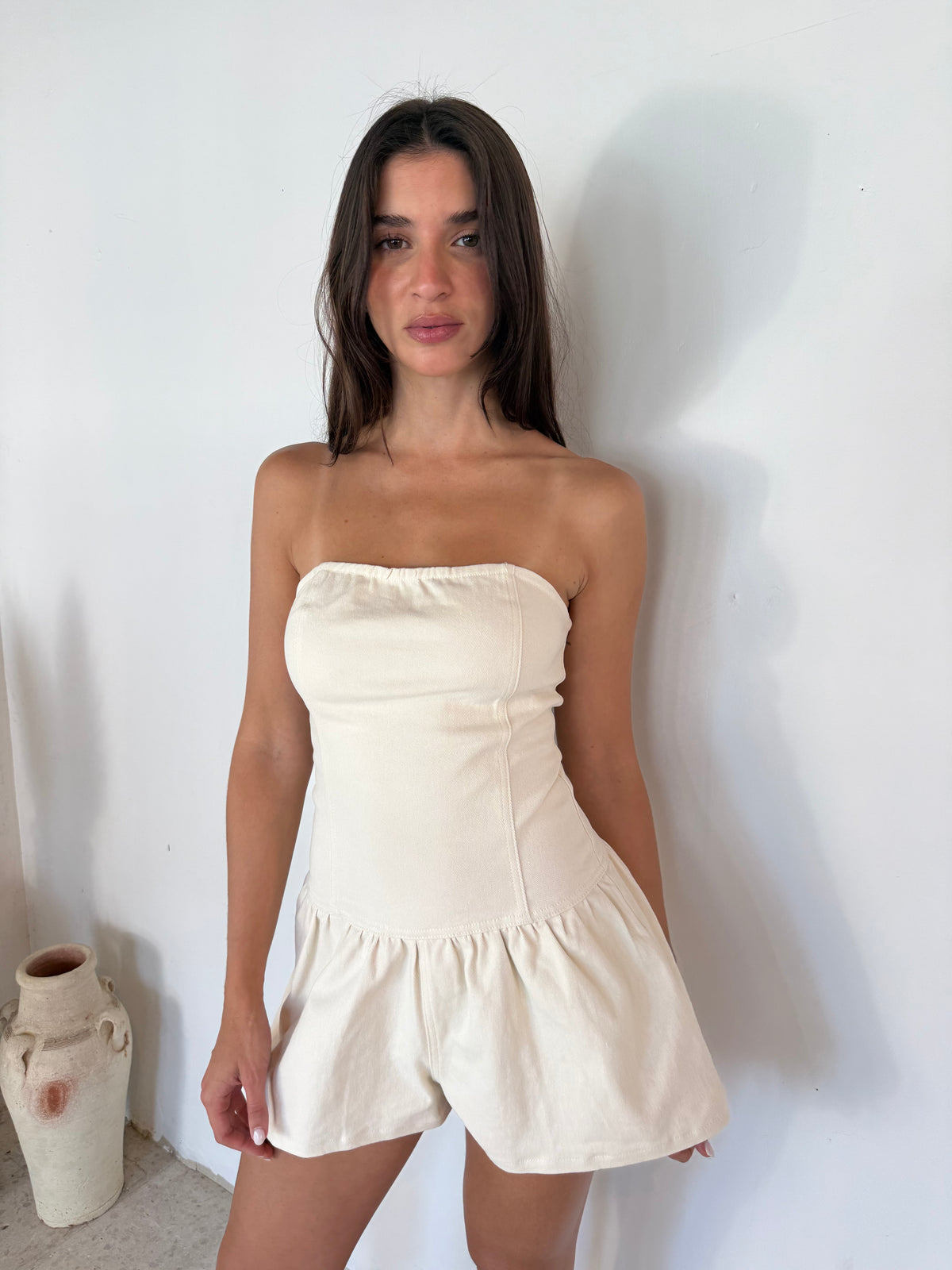 Tube Denim Romper