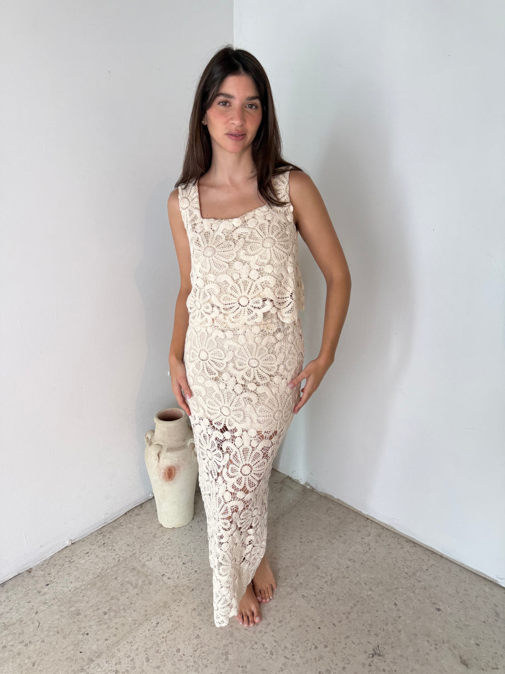 Beige Crochet Set