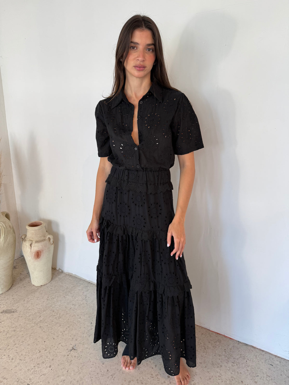 Eyelet Maxi Dress