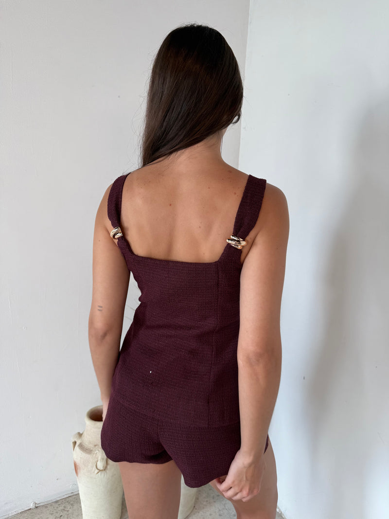 Tweed Top & Short Set