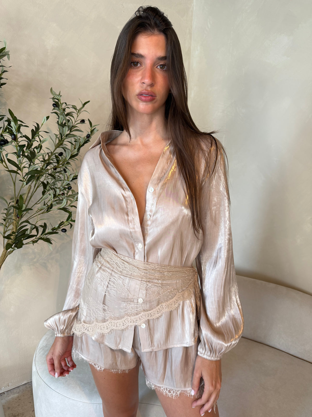 Satin Beige 3pc Set