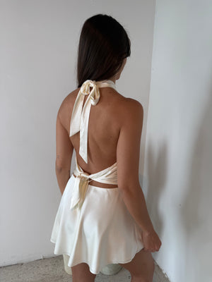 Pearl Satin Top & Skirt Set