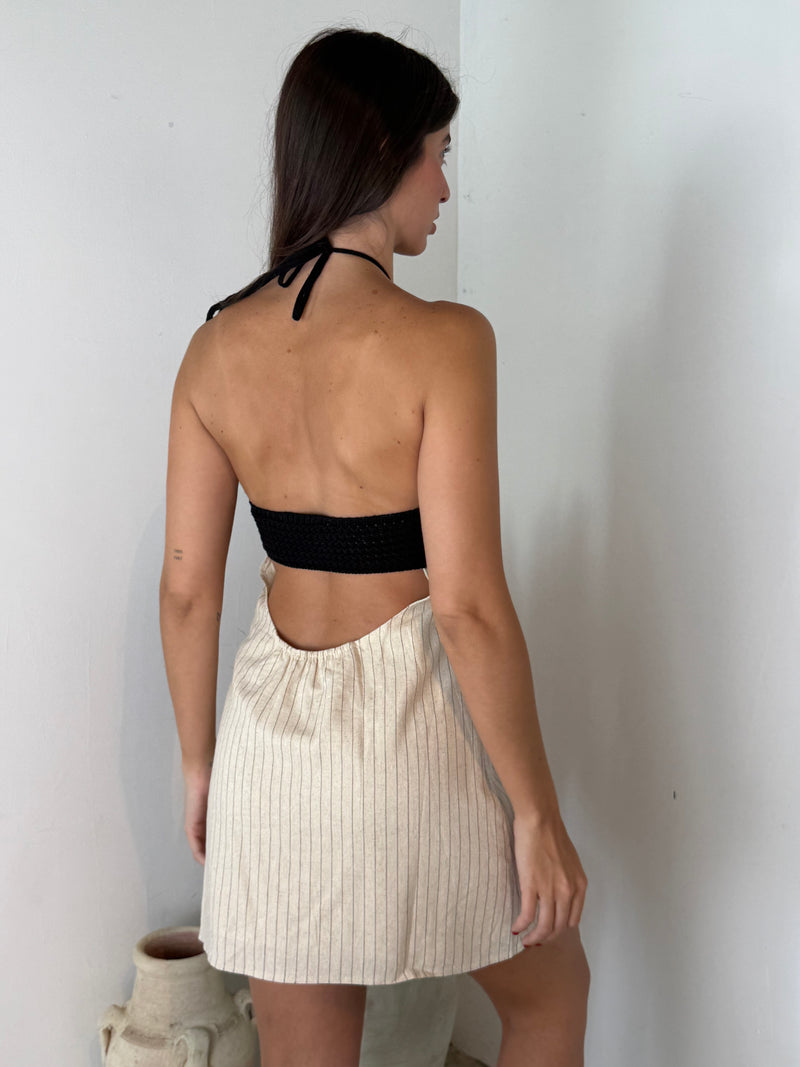 Stripe Crochet Dress