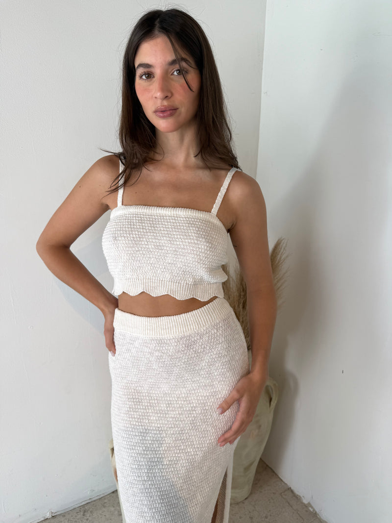 White Knit 2pc Set
