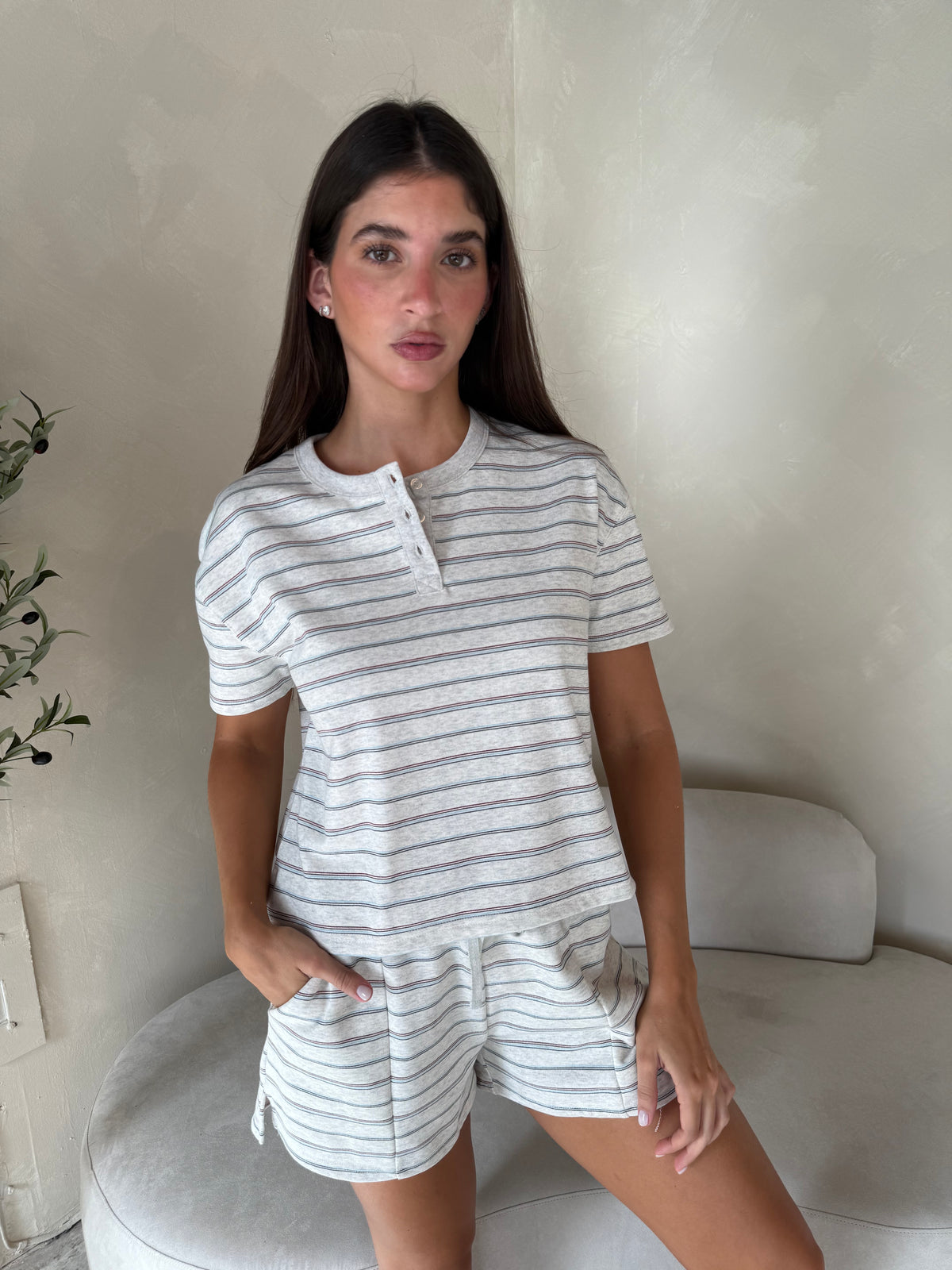 SS Stripe Lounge Set