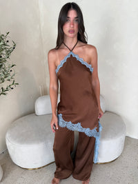 Satin Halter Jumpsuit