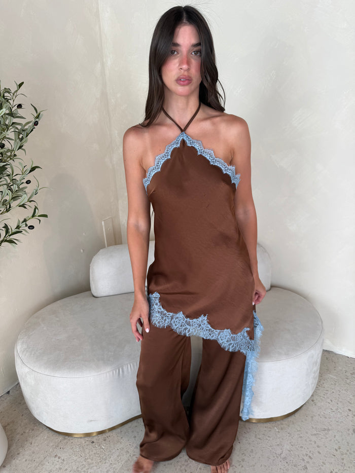 Satin Halter Jumpsuit