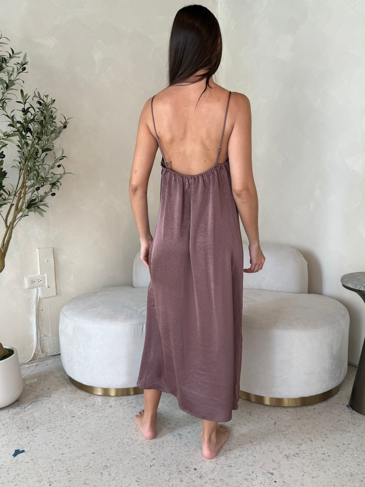 Satin Midi Dress