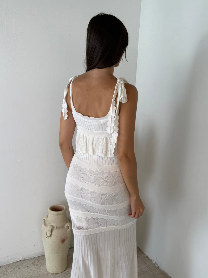 Ruffle Knit Maxi Dress