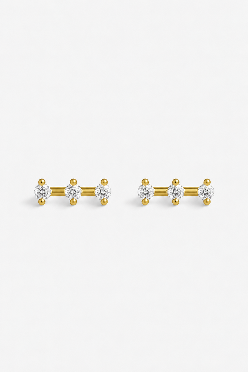 STONE BAR STUD EARRINGS