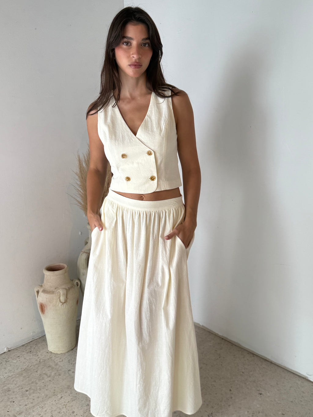 Vest Top & Skirt Set