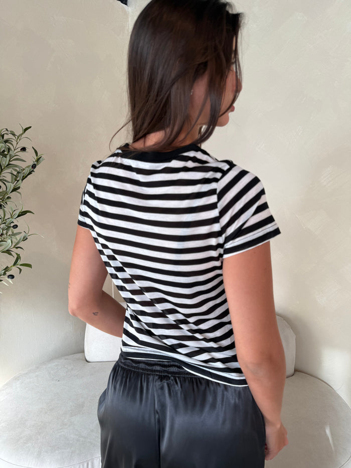 Black Stripe Tee
