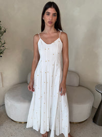 Gold Star Strappy Maxi Dress