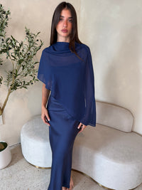 Sheer Cape Dress
