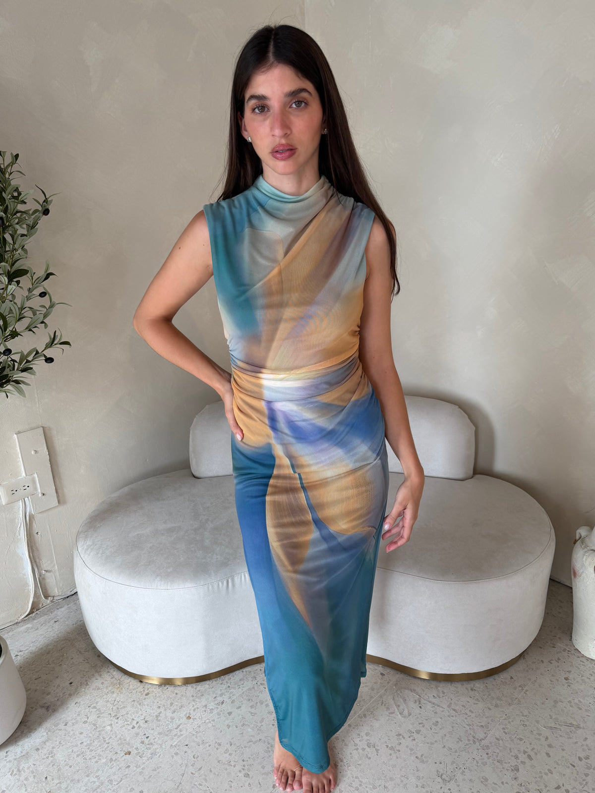 Mesh Earthy Dress