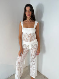 Lace Top & Pant Set