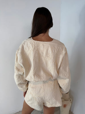 Floral Jacquard Shorts