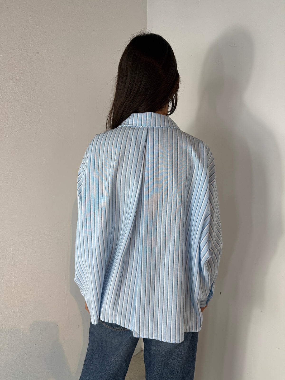 Stripe Oversized LS Shirt
