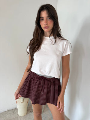 Striped Micro Mini Skort