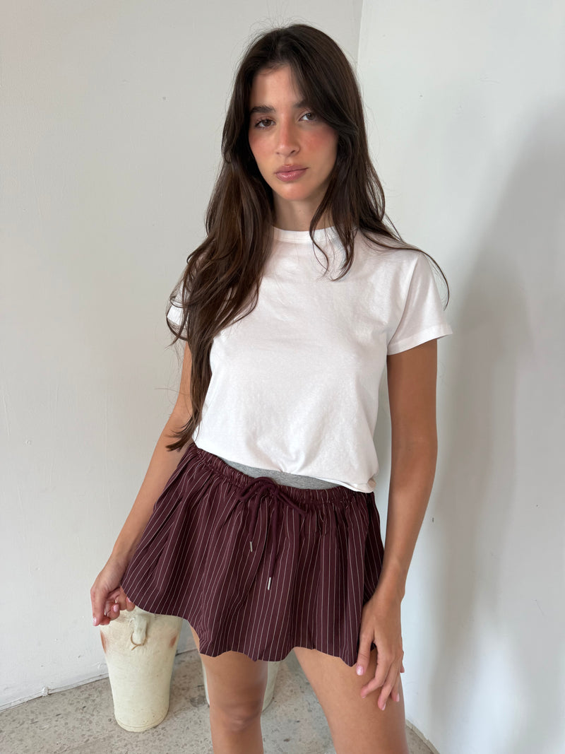 Striped Micro Mini Skort