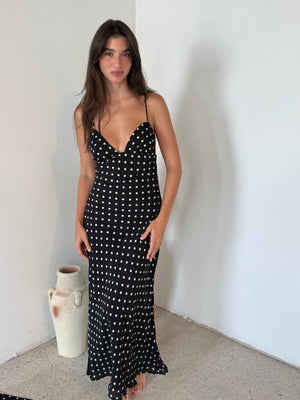 Polka Dot Maxi Dress