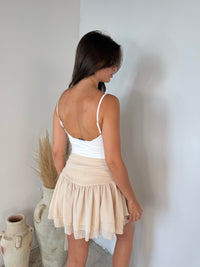 Taupe Flare Skirt