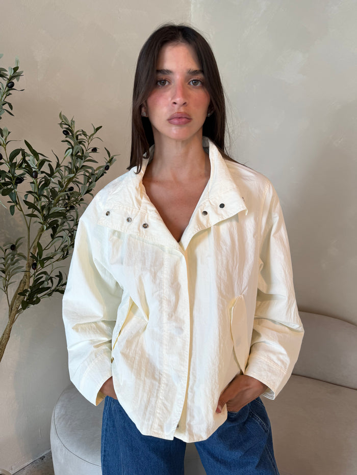 Cream Windbreaker Jacket