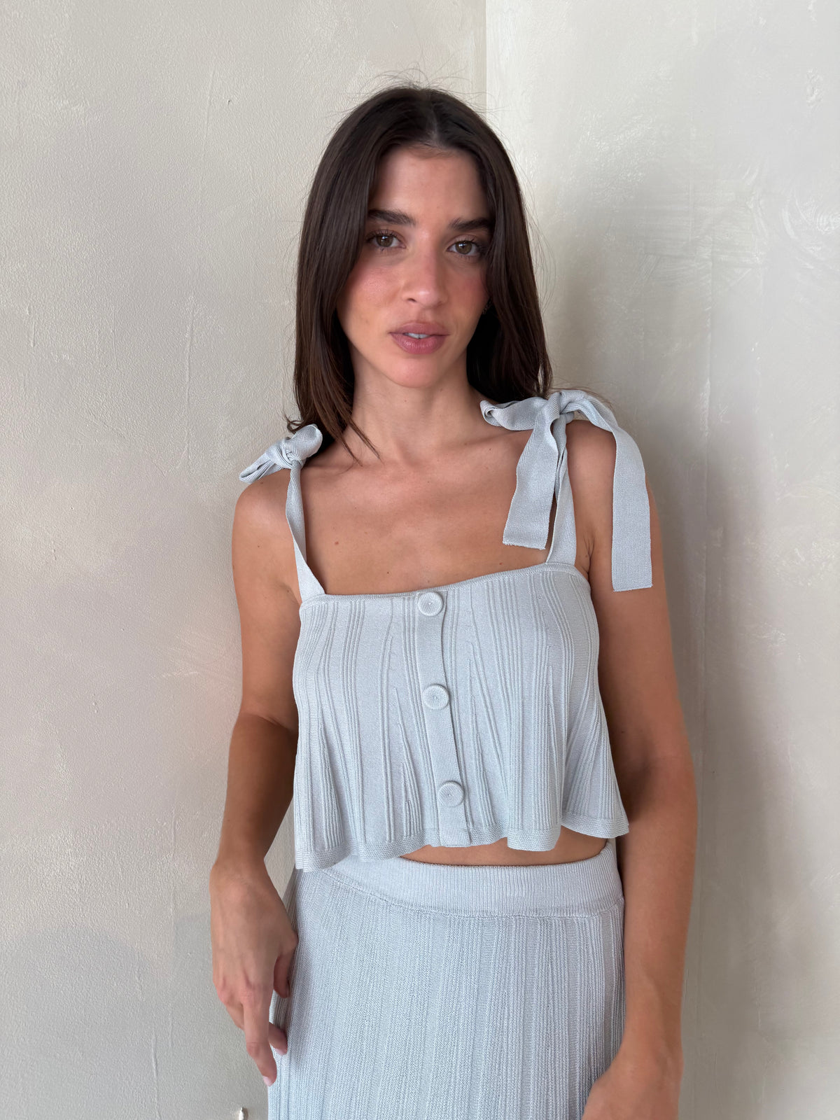 Sage Pleated Set