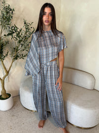 Plaid Top & Pant Set